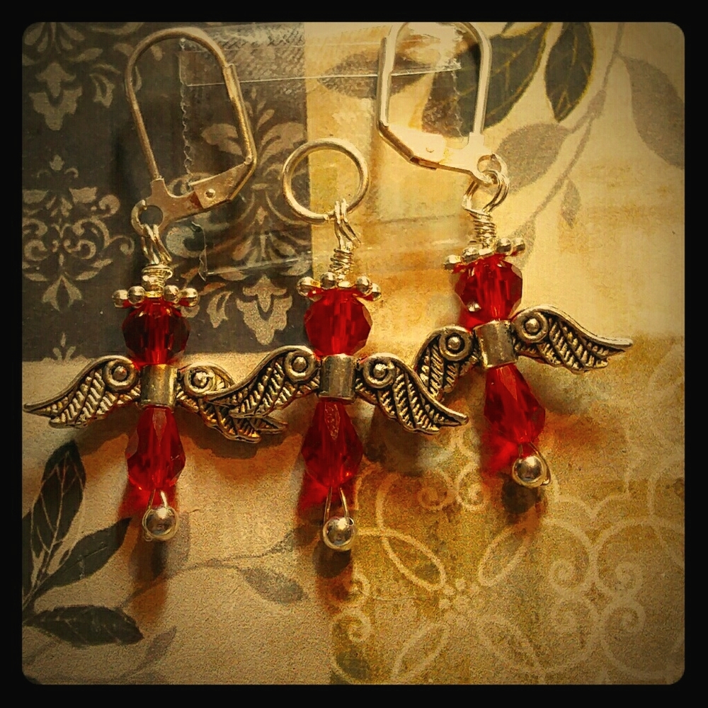 Crystal Earrings and Pendant